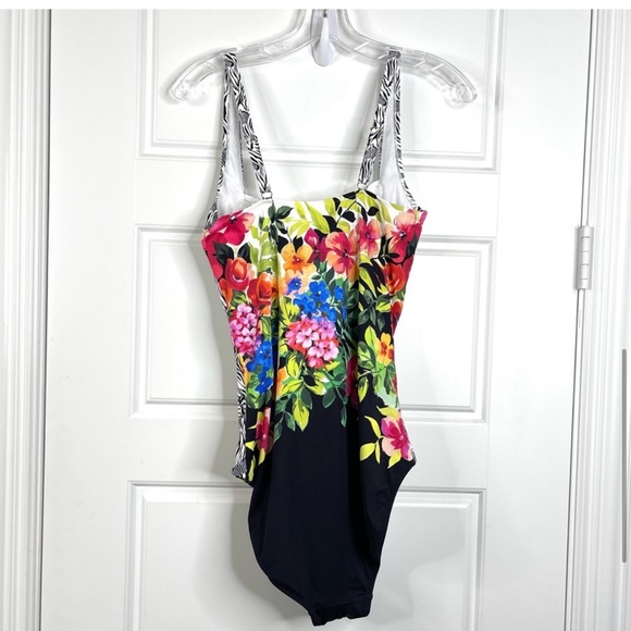 JOHNNY WAS Fay Boho Floral Ruched One Piece Swimsuit NEW Size 2X - Picture 7 of 14